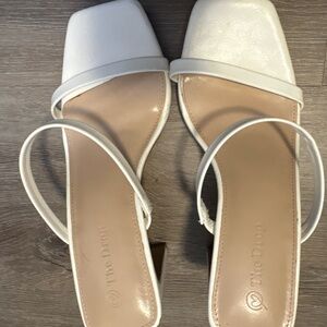 The Drop Women's Elegant White Heels